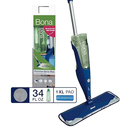 Bona Hard-Surface Floor Premium Spray Mop, for Stone Tile Laminate and Vinyl LVT/LVP