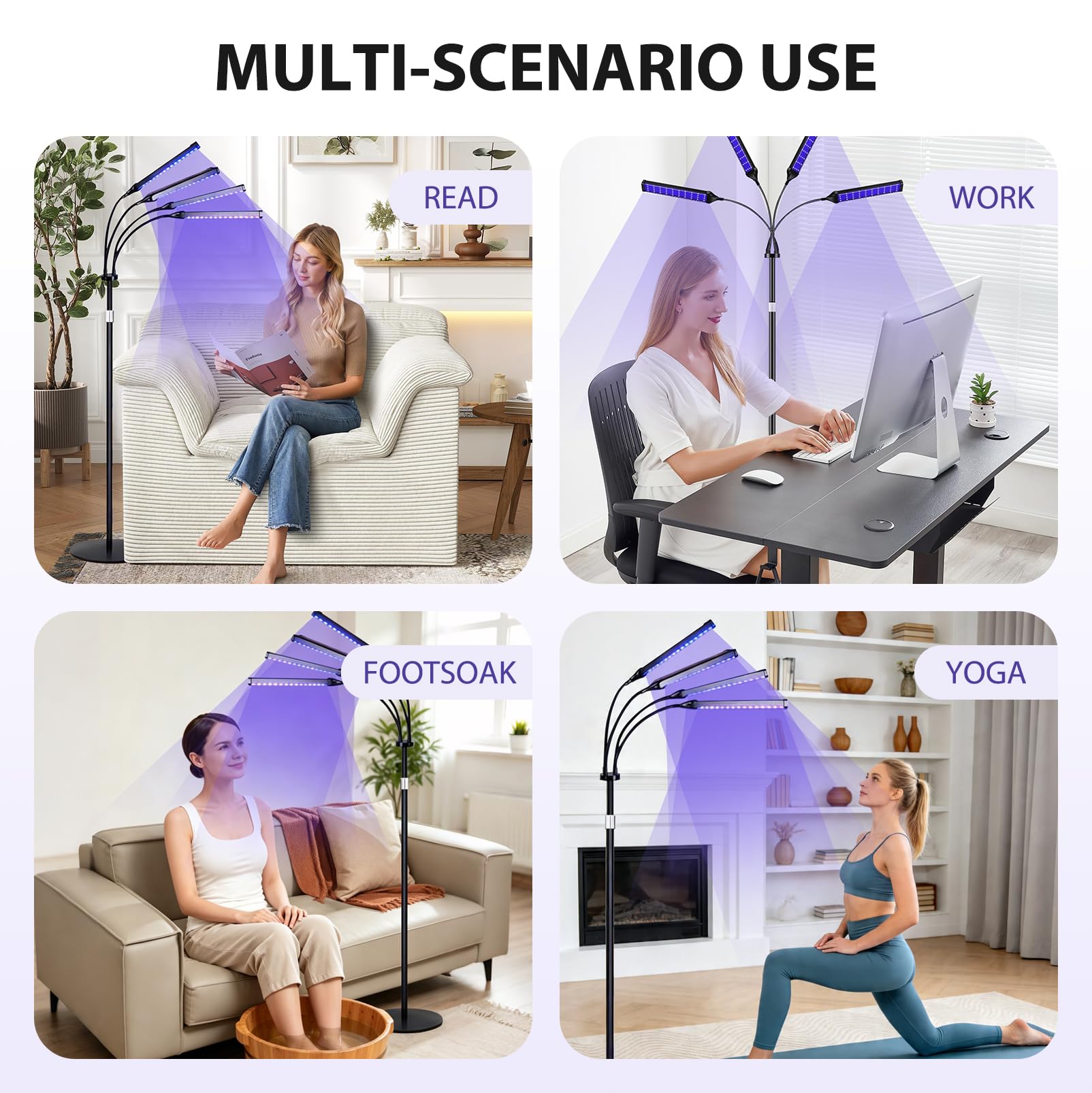Solarium do domu, 660 nm i 850 nm, opalarka do twarzy z 420 diodami LED, 3 tryby pracy | Lampa do opalania, 5 poziomów jasności, regulowana wysokość, opalenizna solarium z okularami ochronnymi do ciała i twarzy