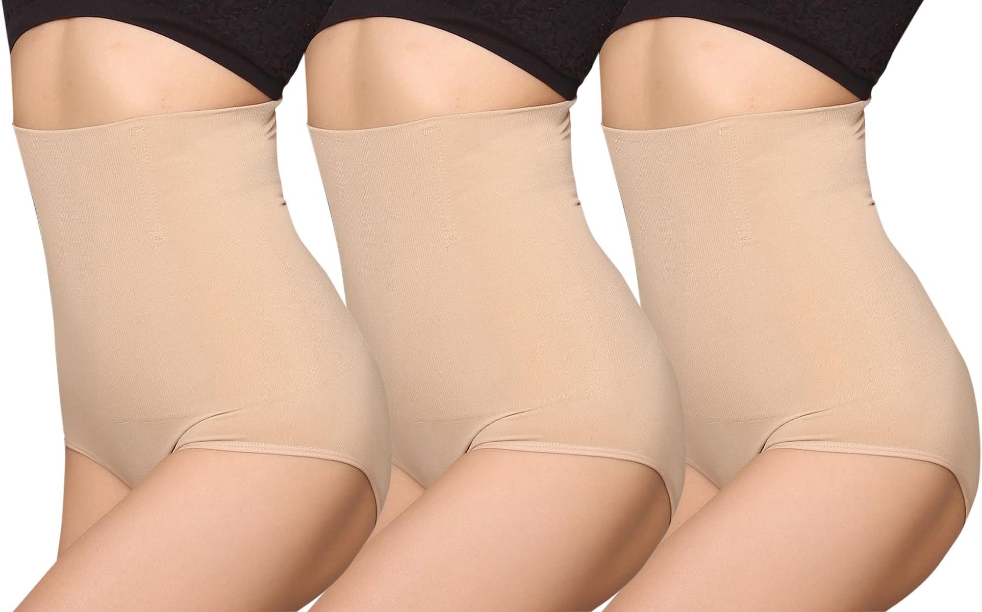 High Waist Postpartum Shapewear with Built-in Panty |Seamless Tummy Control Girdle | 3-Pack