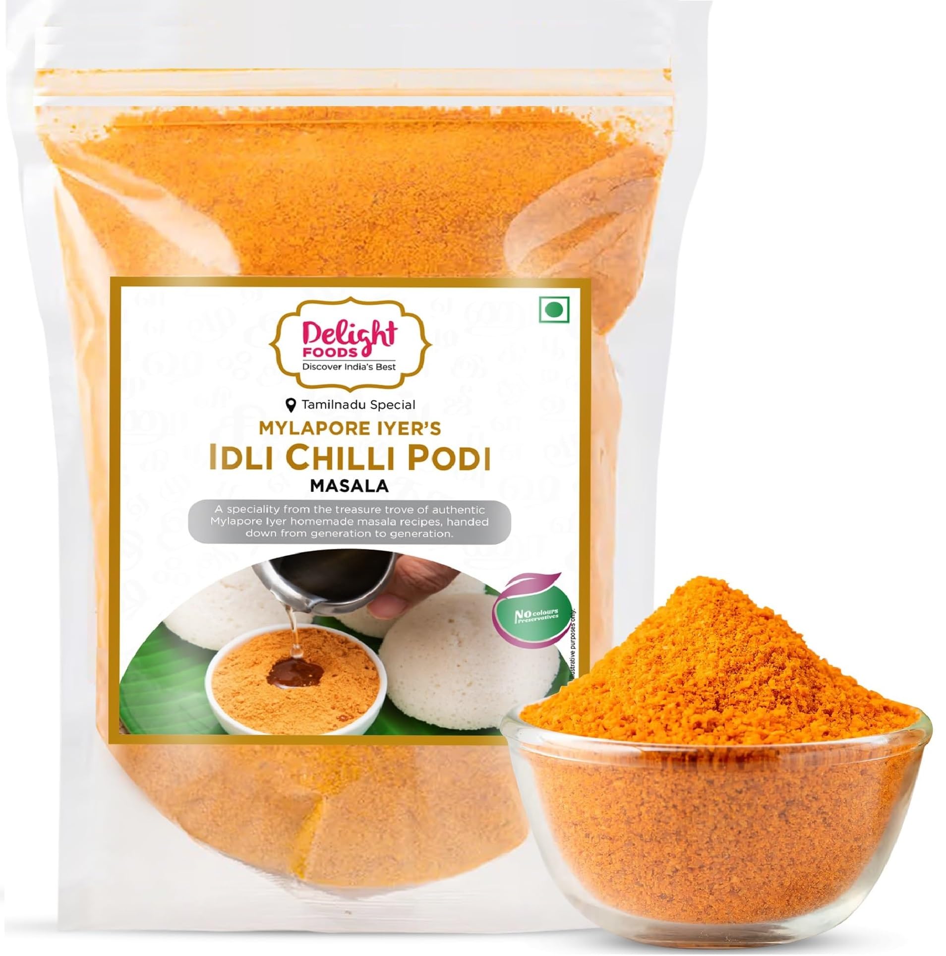 Mylapore Iyer's Idli Chilly Podi 350g - Ready Masalas | Mixed Spices | Tamil Nadu Special | No Preservatives | Masala