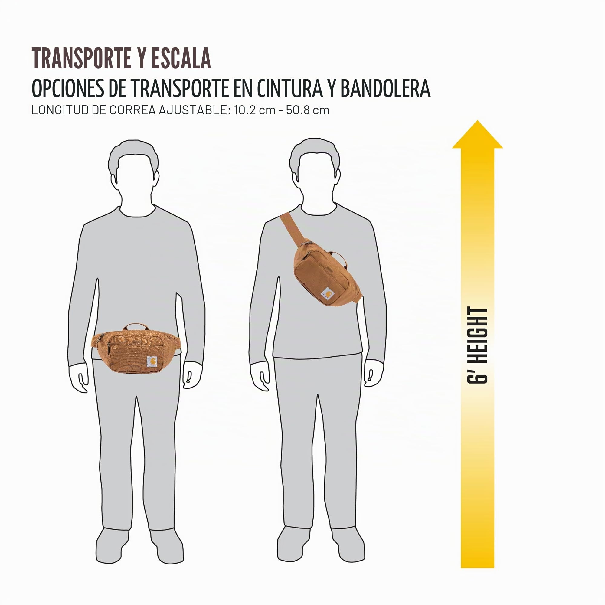 Carhartt - Riñonera Ajustable, Resistente y Resistente al Agua