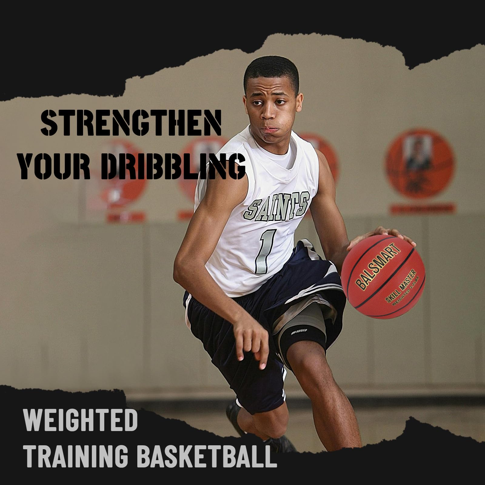 Koszykówka obciążeniowa 1,4 kg / 1,0 kg 75 cm / 72 cm do treningu – Skill Master Heavy Training Basketball dla poprawy obsługi piłki, podawania i odbijania