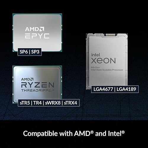 Miniatura 2 de ARCTIC Congelador 4U-M para AMD SP6, sTR5, SP3, TR4, sTRX4, SWRX8 e Intel LGA4189, LGA 4677-4U & UP, Enfriador de CPU de servidor, 2 ventiladores de