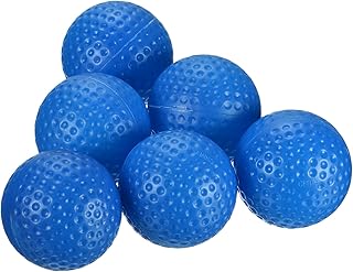 YOKIVE 16 pelotas de práctica de golf, tren de vuelo hueco de plástico deportivo para práctica de swing de golf en interiores (azul, 41 mm)