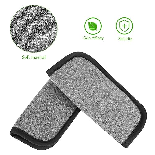 Miniatura 5 de Accmor Correas de asiento de automóvil para bebé, almohadillas para cinturón de cochecito, fundas de cinturón de seguridad suaves para bebés y