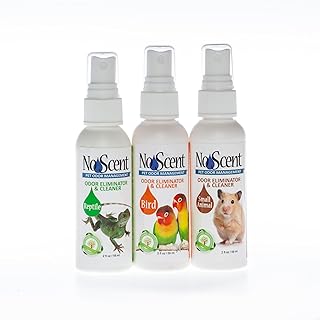 No Scent – Reptile, Bird, and Small Animal Odor Eliminator – Safe for Pets and All Surfaces – Multi-Pack, 2oz (Pack of 3)
