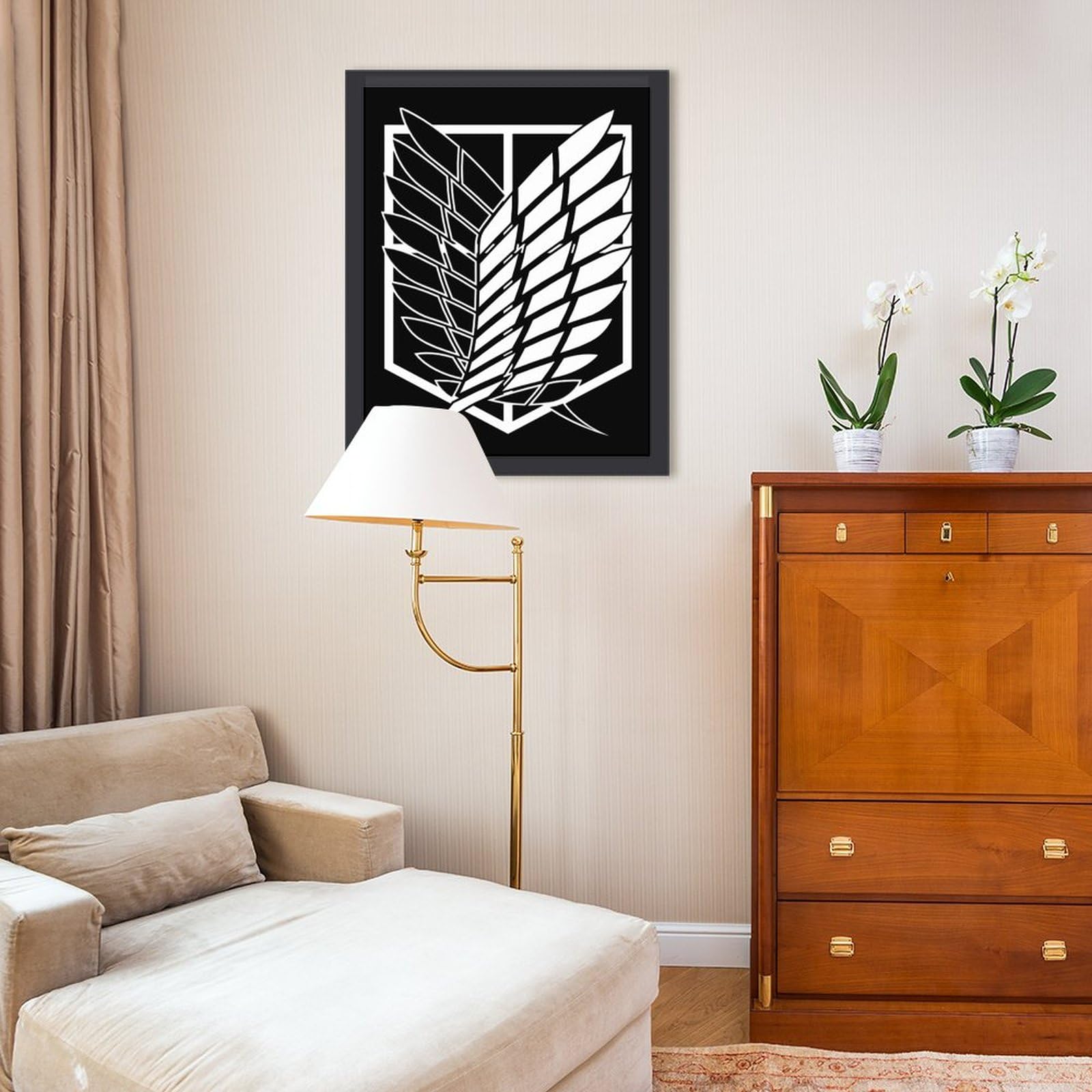 Amazon.co.jp: アートパネル 30×40cm 進撃の巨人 自由の翼 アート