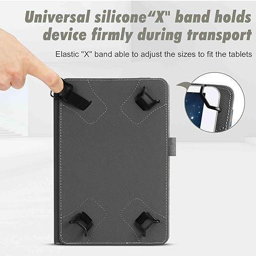 Miniatura 2 de UrbanX Funda universal para tablet de 9 a 11 pulgadas, funda protectora para tablet Blackview Tab 13, banda de fijación ajustable y múltiples