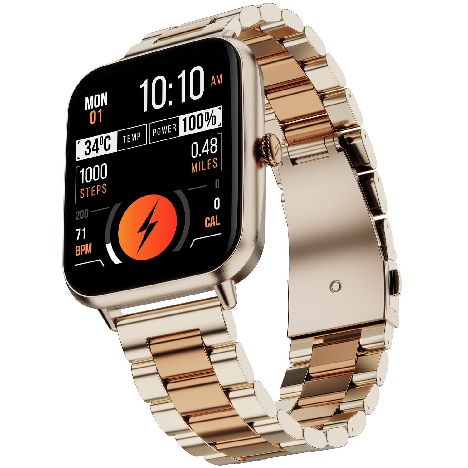 Fire-Boltt Ninja Blaze Smart Watch, Stainless Steel Strap & Steel Body, 1.83” Display Bluetooth Calling Built-in Mic & Speaker, 120+ Sports Modes, Smartwatch for Man and Woman Rose Quartz-image-11