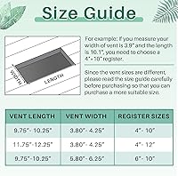 Vista 3 de Zonon 3 cubiertas de ventilación de techo de 6 x 10 pulgadas, 3 vías, pared lateral, registro de techo, cubierta de ventilación de aire