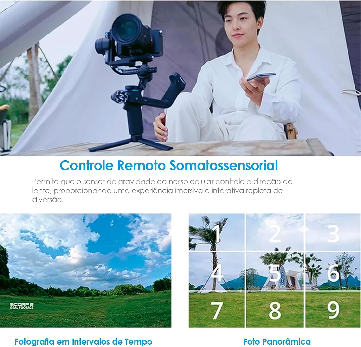 Fei-yu Tech SCORP 2 Gimbal Stabilizer DSLR e câmera sem espelho, rastreamento de IA integrado, Gimbal de 3 eixos para Sony/Canon/Nikon/Fujifilm/Panasonic, tela sensível ao toque, fotografia vertical Fei-yu Tech SCORP 2 Gimbal Stabilizer DSLR e câmera sem espelho, rastreamento de IA integrado, Gimbal de 3 eixos para Sony/Canon/Nikon/Fujifilm/Panasonic, tela sensível ao toque, fotografia vertical