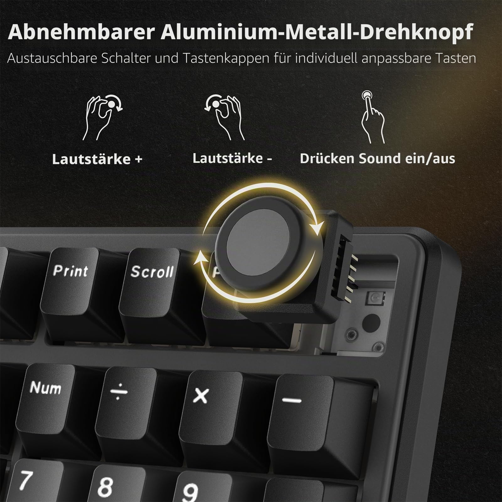 RK ROYAL KLUDGE X104 Kabel Mechanische Gaming-Tastatur voller Größe, QWERTY | Creamy-Tastatur mit Ziffernblock, 104 Tasten, RGB-Computertastatur, Hot-Swap lineare Schalter, Online-Software für Win/Mac