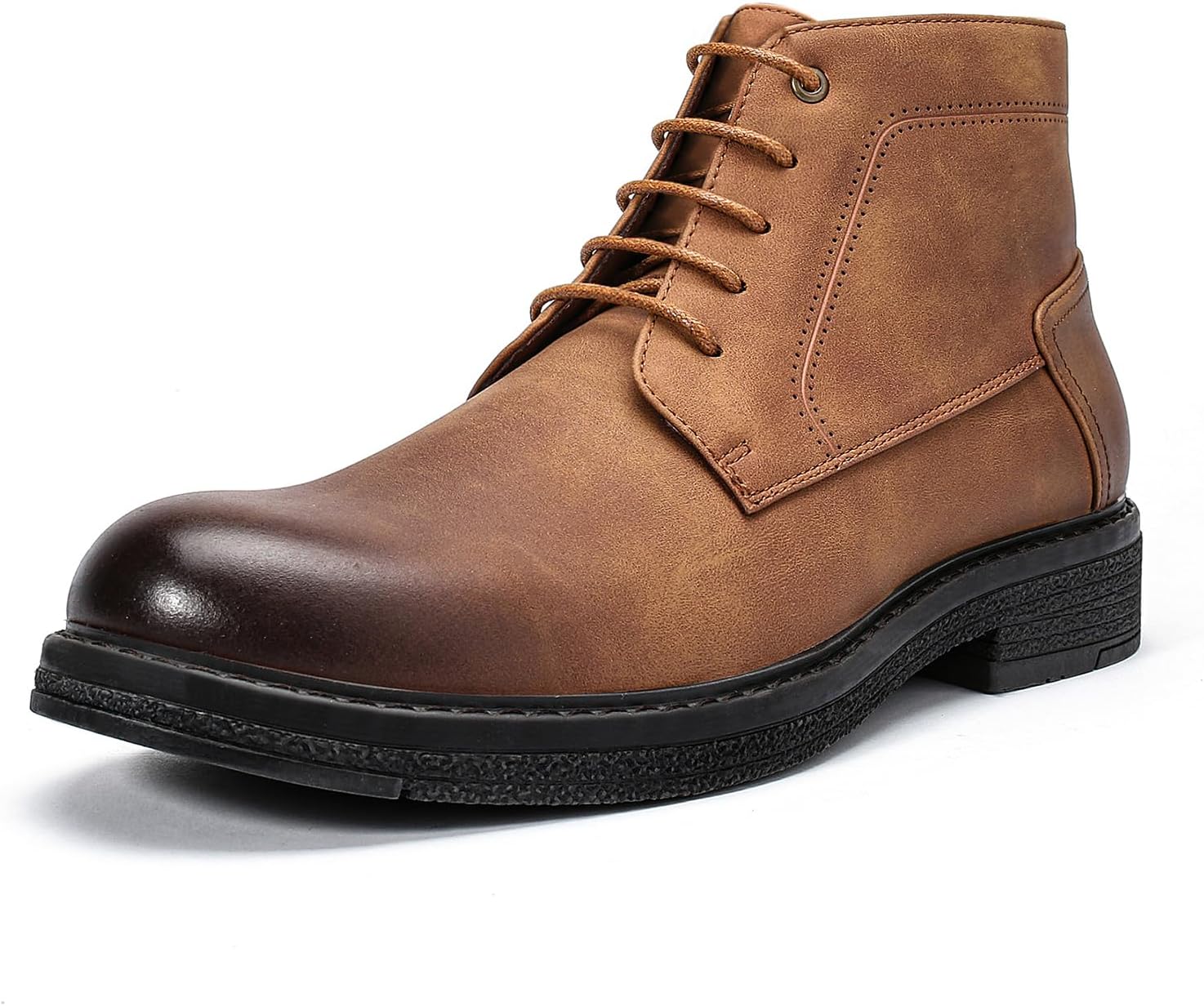 AUSTIN MILL Men's Chukka Boots Solid Round Toe Casual Oxfords Ankle Lace Up Shoes