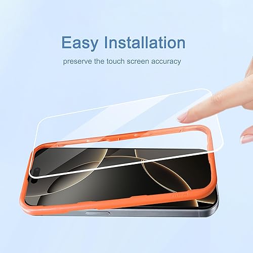 Miniatura 34 de Ailun Paquete de 2 protectores de pantalla para iPhone 12 Pro Max [6.7 pulgadas] + 2 protectores de lente de cámara, película de vidrio templado