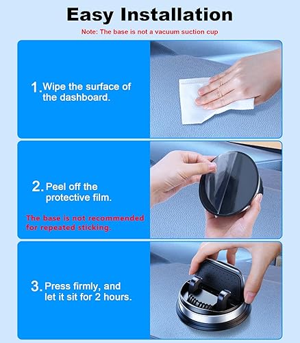 Miniatura 7 de Soporte multifuncional para teléfono celular, soporte para teléfono móvil para tablero de automóvil, alfombrilla antideslizante giratoria de 360