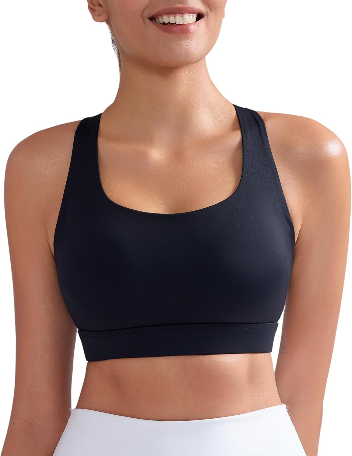 RUNNING GIRL High Impact Sports Bras for Women, High Support Running Adjustable Sports Bra Molded Cup Strappy Sports Bras