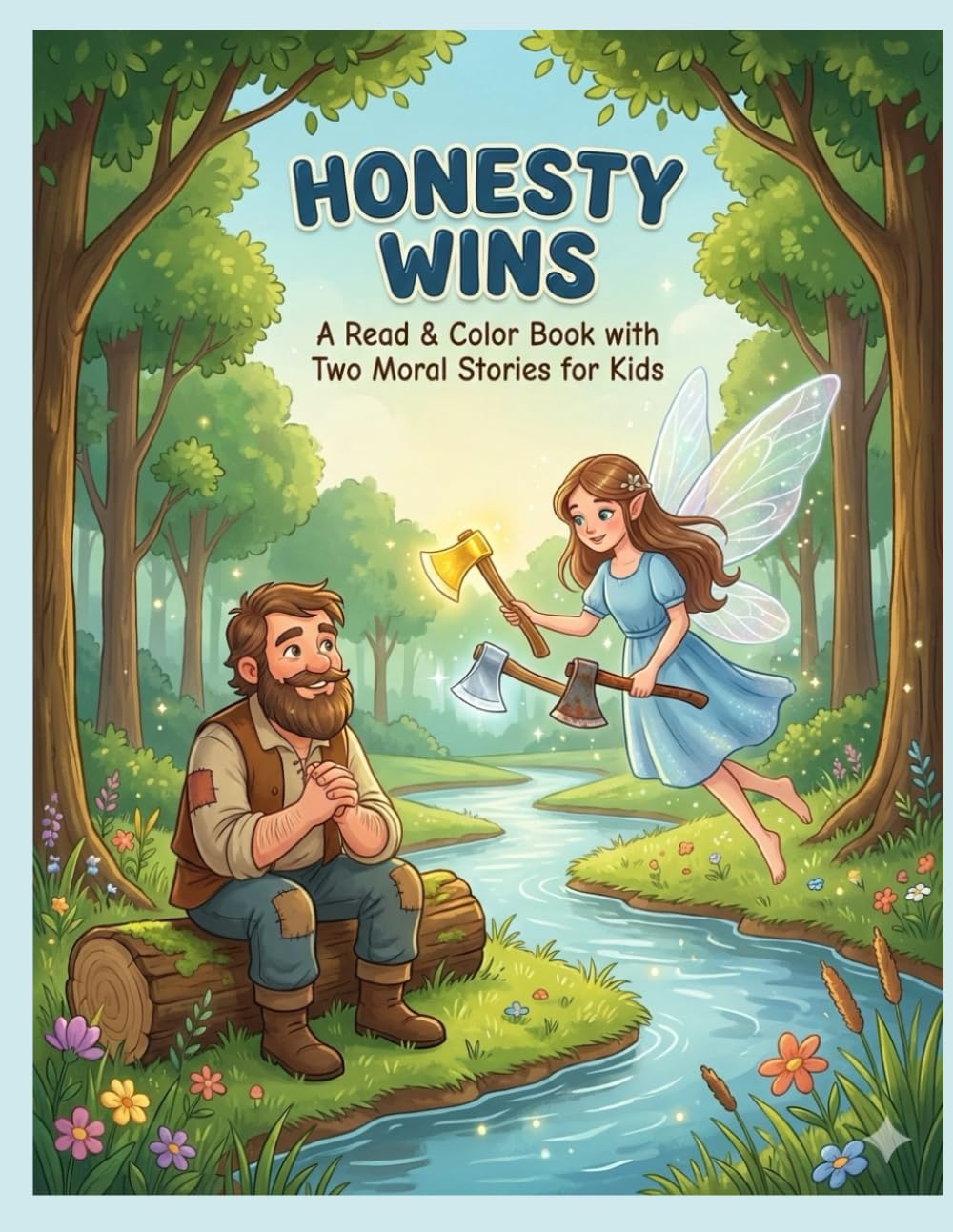 Honesty Wins: A Read & Color Book with Two Moral Stories for Kids
