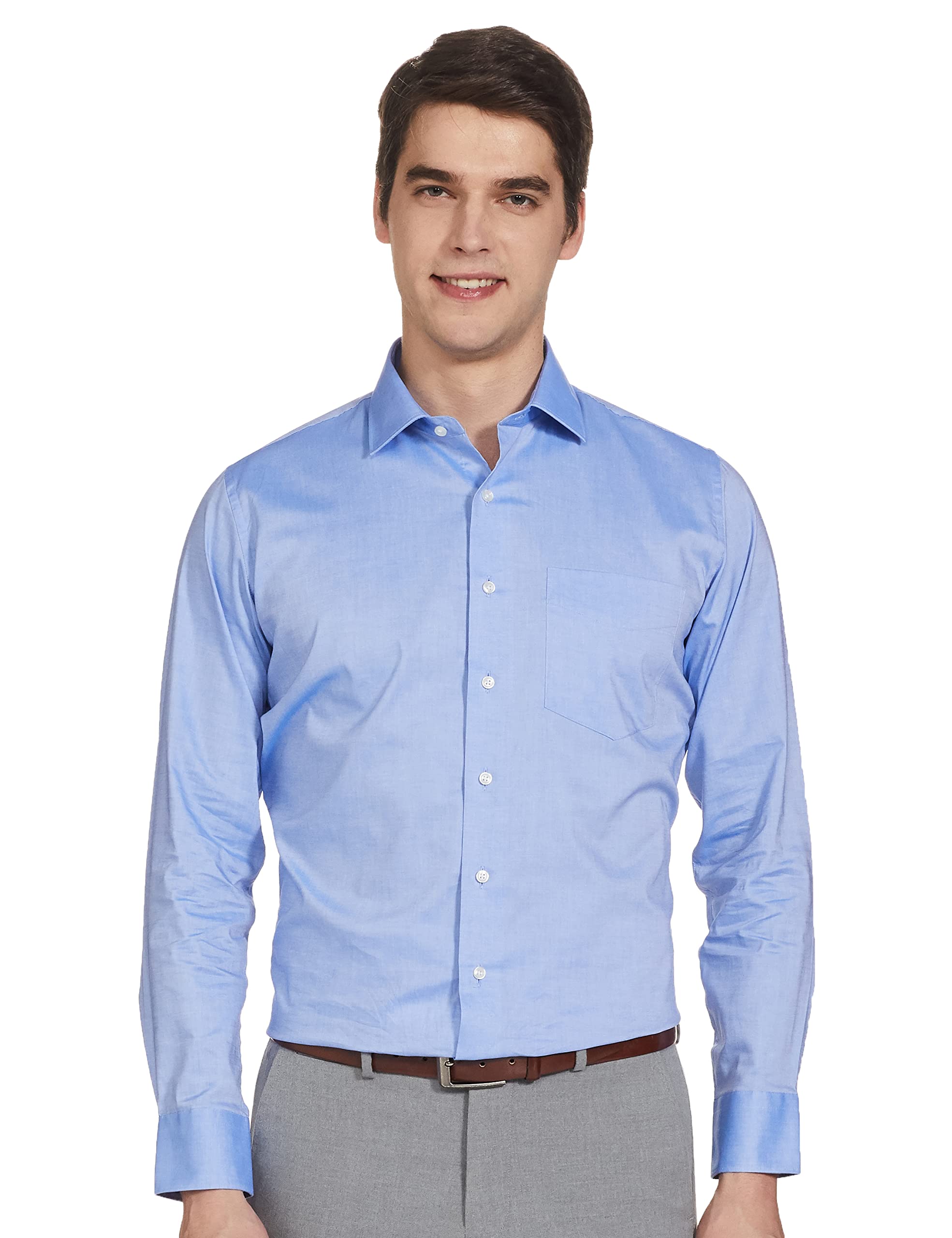 Van HeusenMen Cotton Solid Slim Fit Formal Shirt