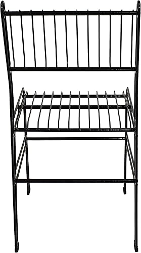 Miniatura 6 de Sunnydaze Silla de comedor moderna sin brazos muebles de alambre de acero para interiores y exteriores para patio terraza terraza o sala de estar