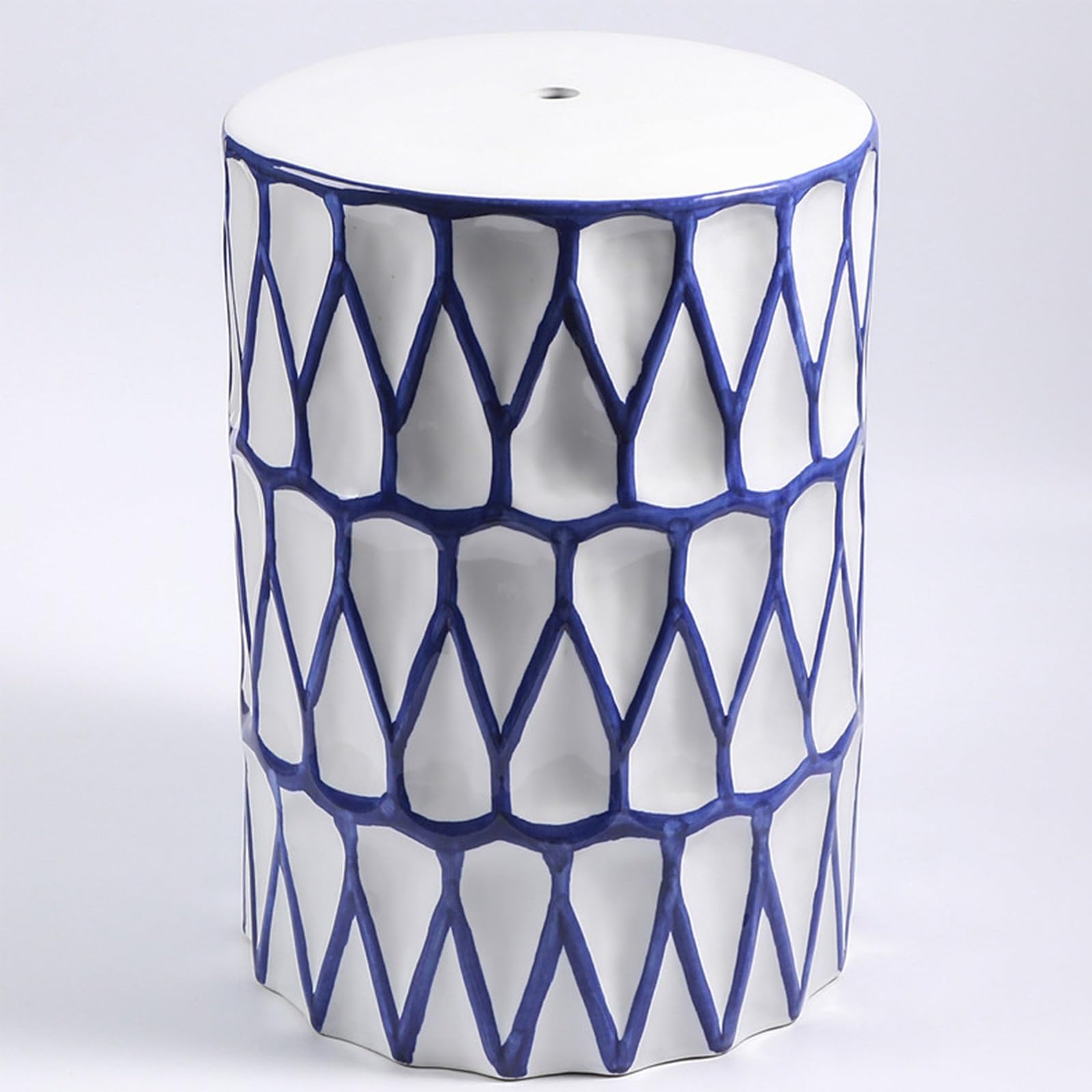 Ceramiczny stołek ogrodowy z pustą konstrukcją do wnętrz i na zewnątrz pomieszczeń mieszkalnych