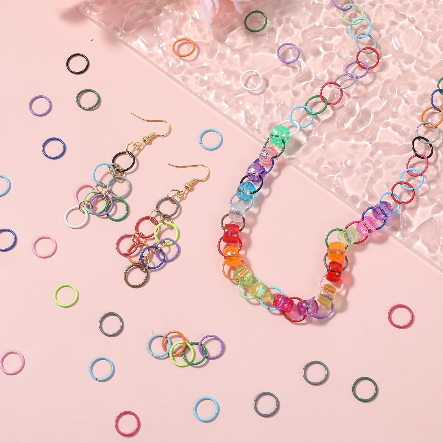 300 Pcs Colored Jump Rings 10mm Iron Metal Jump Rings Close O Ring Connectors Jewelry DIY Findings for Jewelry Keychain Choker Earring Necklaces Bracelet Making - Image 4