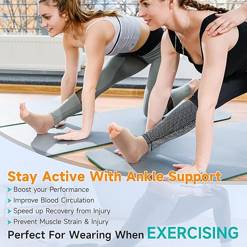 Miniatura 4 de Tofly calcetines de fascitis plantar, (1 par) calcetín de compresión para el cuidado del pie para hombres y mujeres, ayuda al arco, manga de