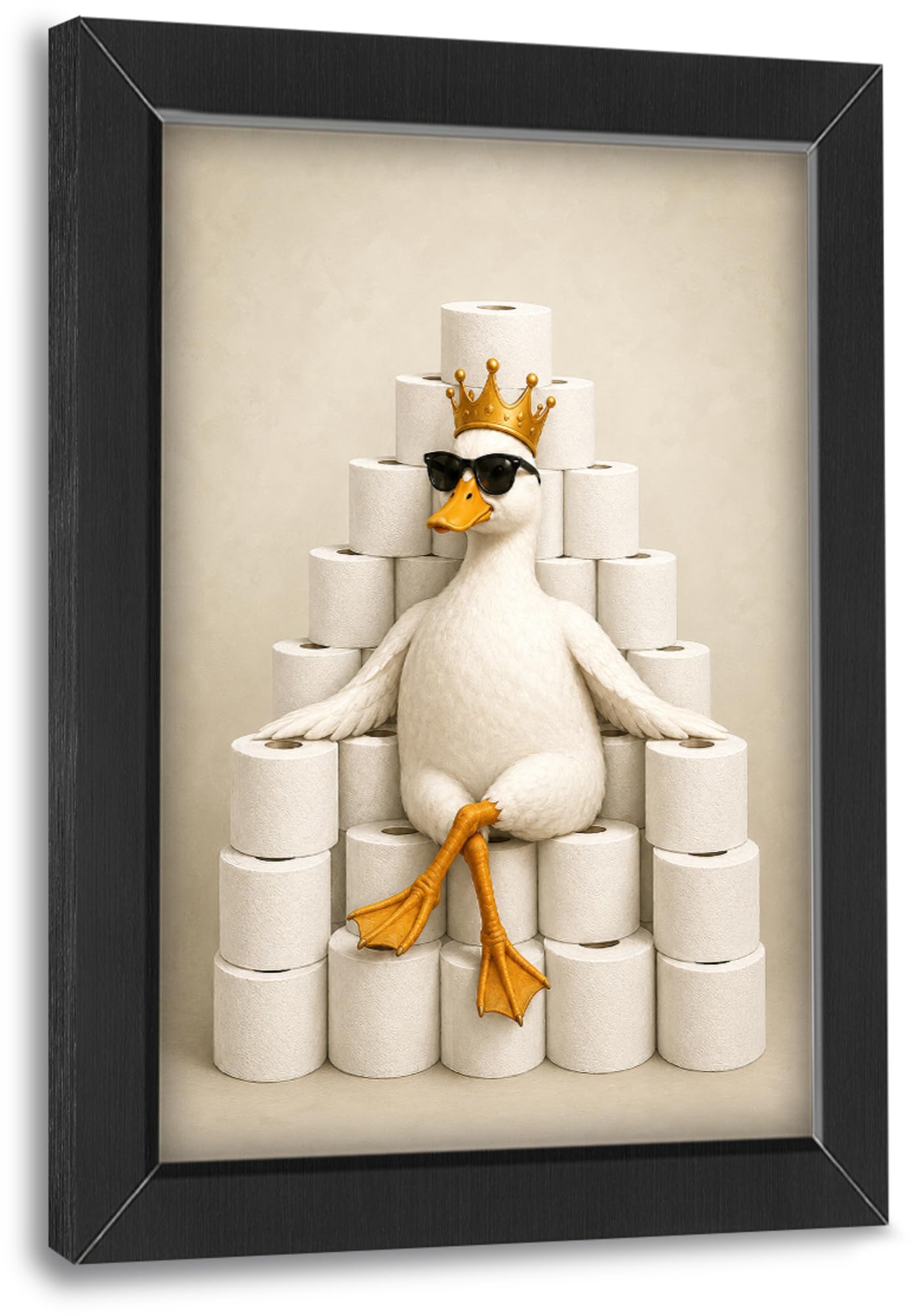 UIAMT Funny Duck Wall Art Pictures Decor Bathroom Animal Artwork 12"x16"