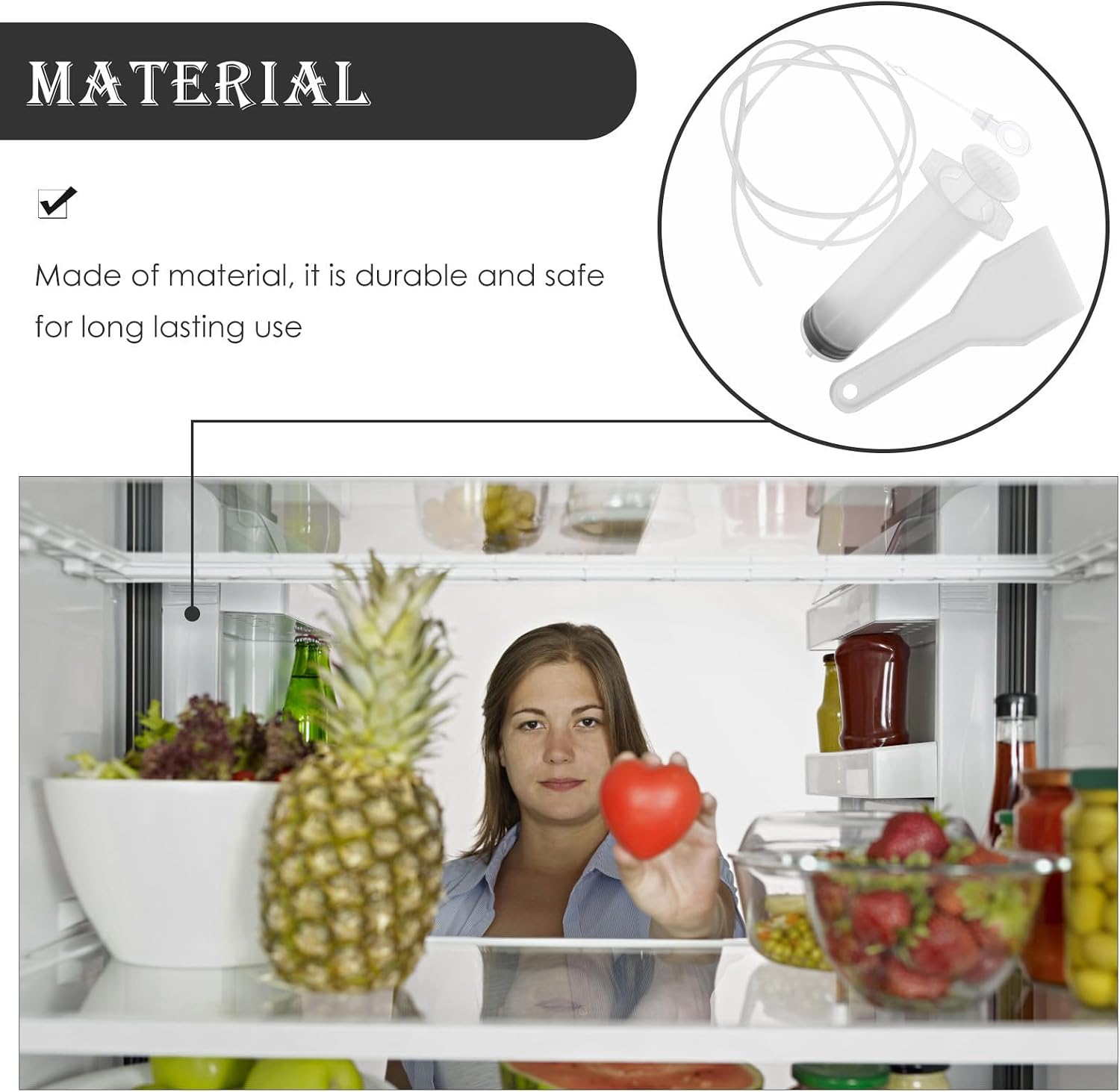 4pcs Refrigerator Drain Hole Clog Remover Fridge Dredging Kit