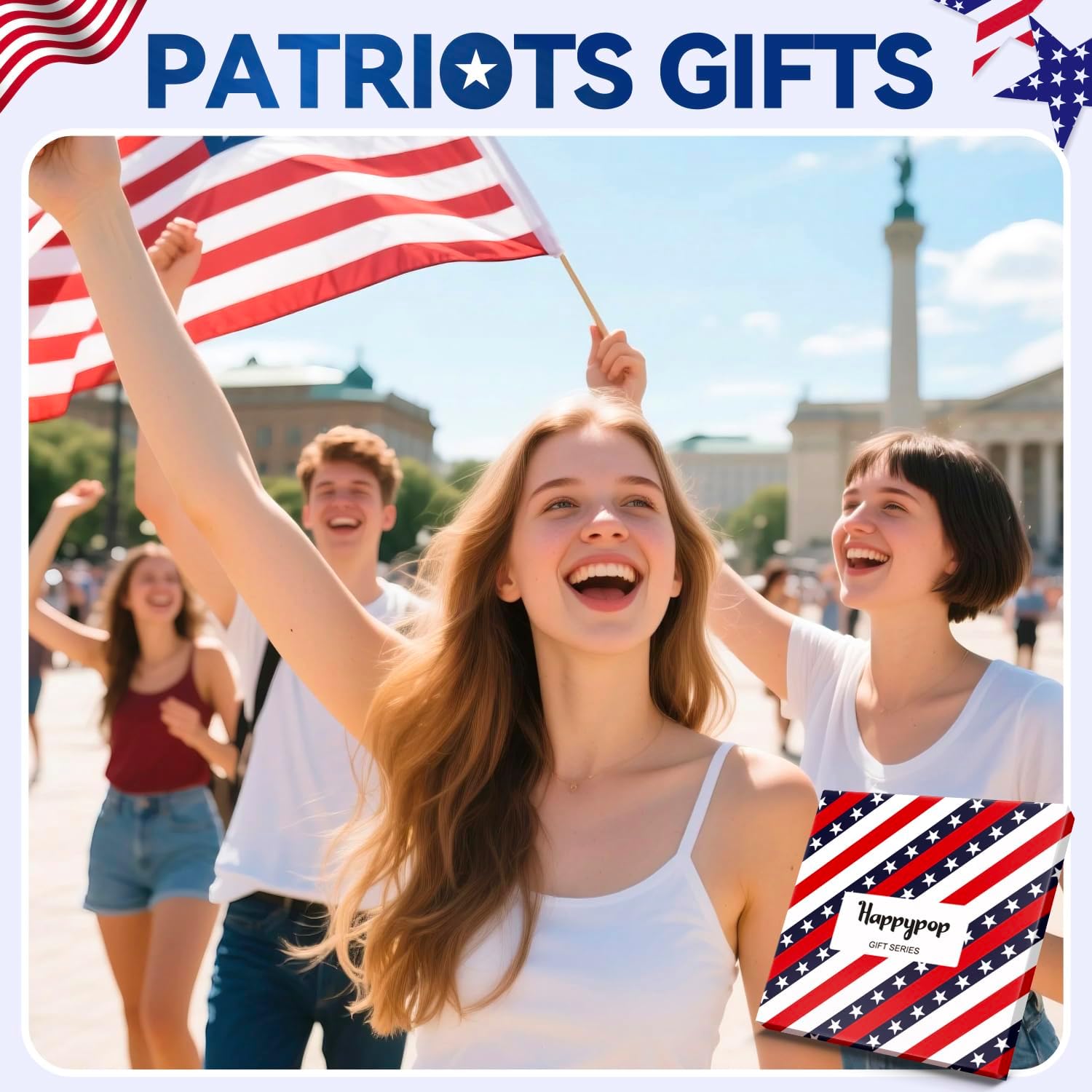 HAPPYPOP Funny Gifts for Women - Gifts for Dancer Dental American Flag, Ballet Teeth Socks - Image 5