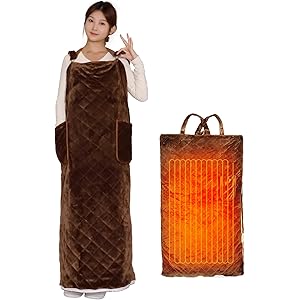 [MYCARBON] 電気毛布 着る電気毛布 着るこたつ　防寒対策　ブラウン 楽天市場】[MYCARBON] 2024最新 電気毛布 着る電気毛布 着る