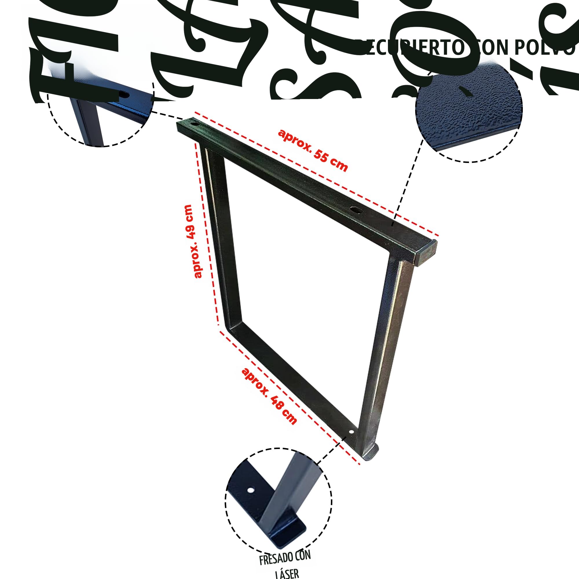 Bremer SITZBEZÜGE Consola multiflex con Recubrimiento en Polvo Compatible con VW T5 T6 T6.1 Transporter Caravelle Consolas Negras/Accesorios T5 / Extensión de Cama T6 / Altura 51 cm / 2 Unidades en
