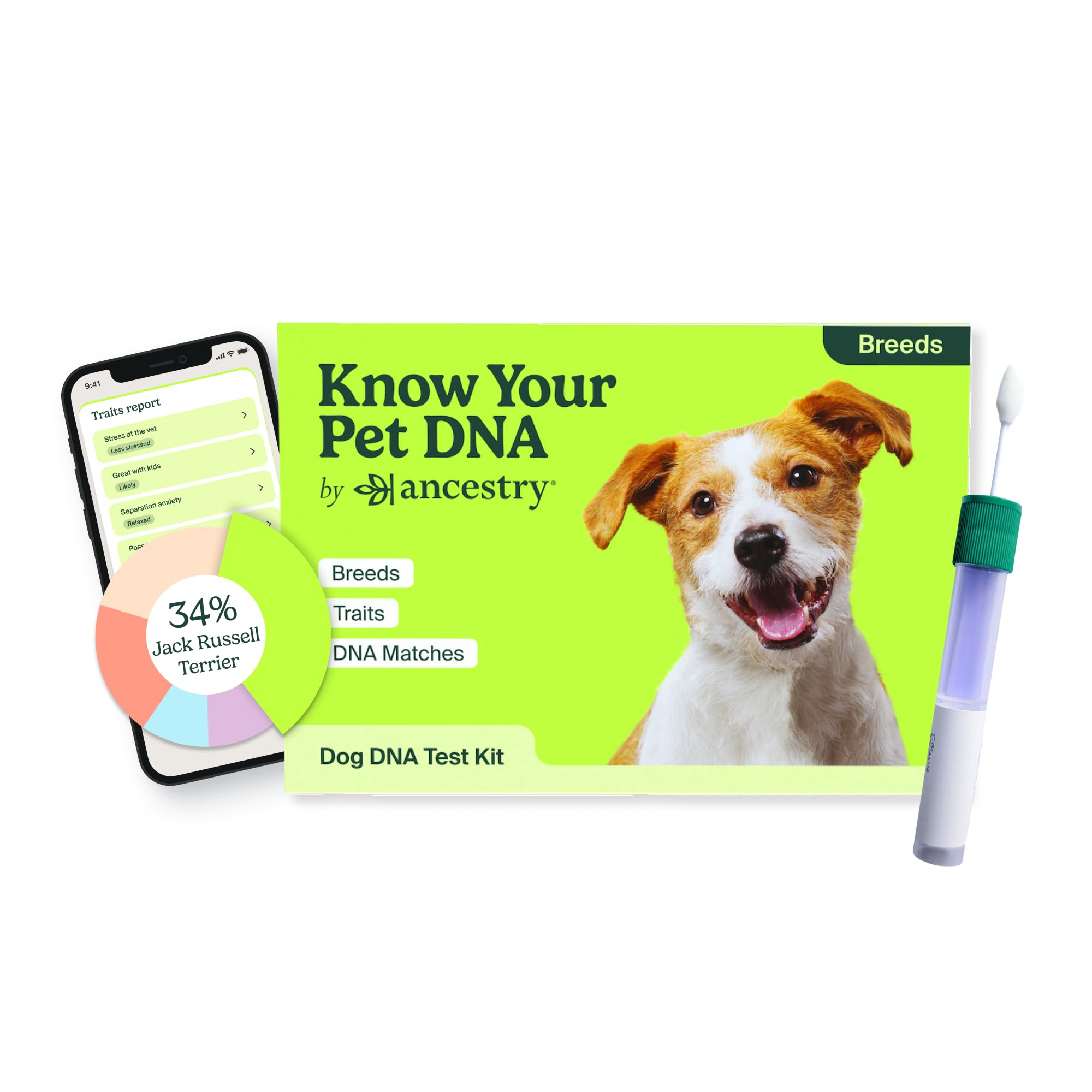AncestryDNA Know Your Pet DNA: Dog DNA Breed Identification Test, Genetic Traits, DNA Matches, Dog DNA Test