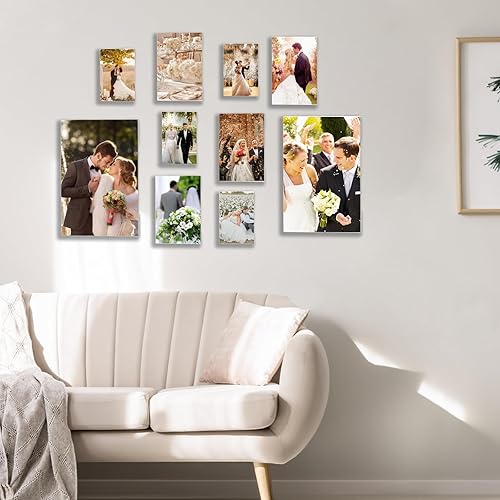 Miniatura 7 de Portarretratos de acrílico, paquete de 10 marcos de fotos transparentes para collage con dos marcos de fotos de 8 x 10 pulgadas, cuatro de 5 x 7