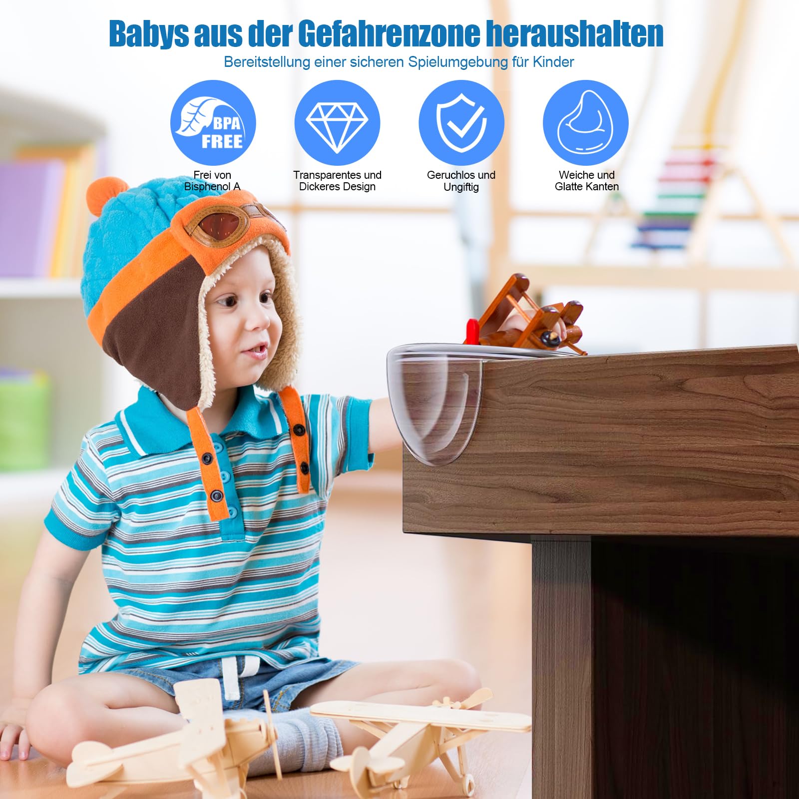 Ticeed Tischkantenschutz 6M PVC Kantenschutz Weich Selbstklebend