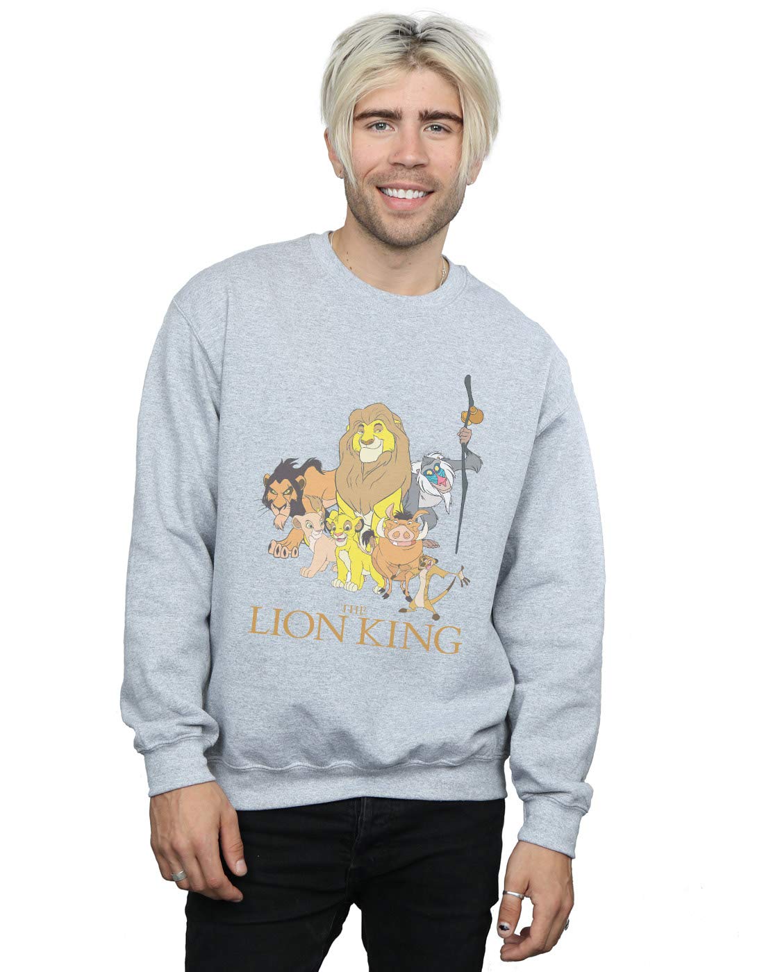 Absolute Cult Men's Sport Grey Disney The Lion King Group Sweatshirt XXX-Large