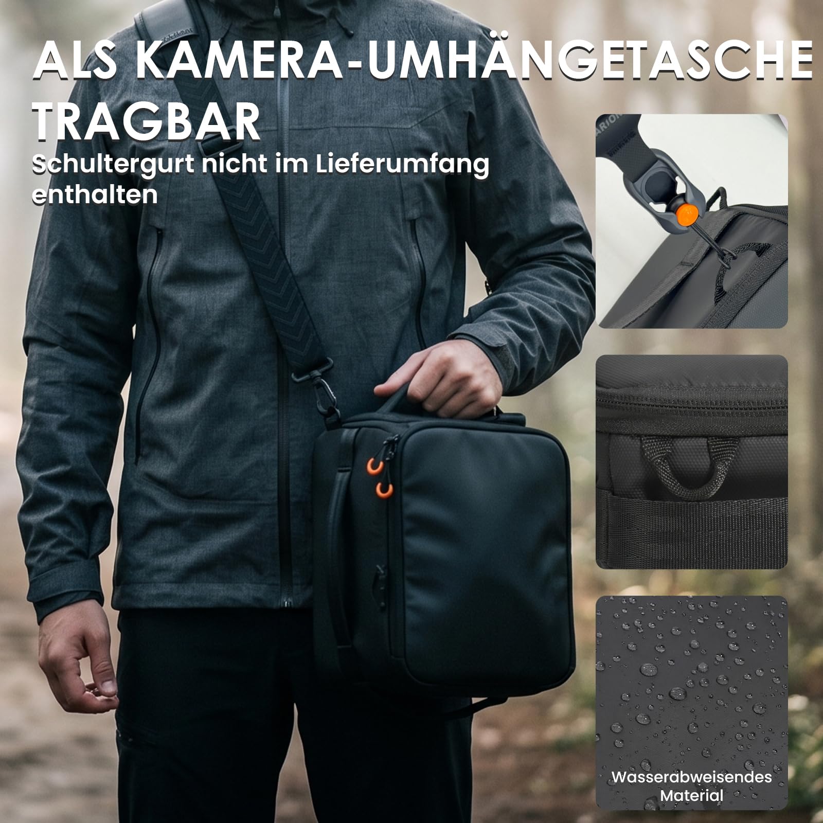 TARION Kamera Einsatztasche Innen Kameratasche: Kamera Einsatz für Rucksack Innentasche Gepolsterte SLR Tasche mit Abnehmbare Decke für DSLR Objektive Spiegelreflex ShellCore(S) | Schützender Rucksack Einsatz für SLR DSLR Kameras Objektive Spiegelreflex S