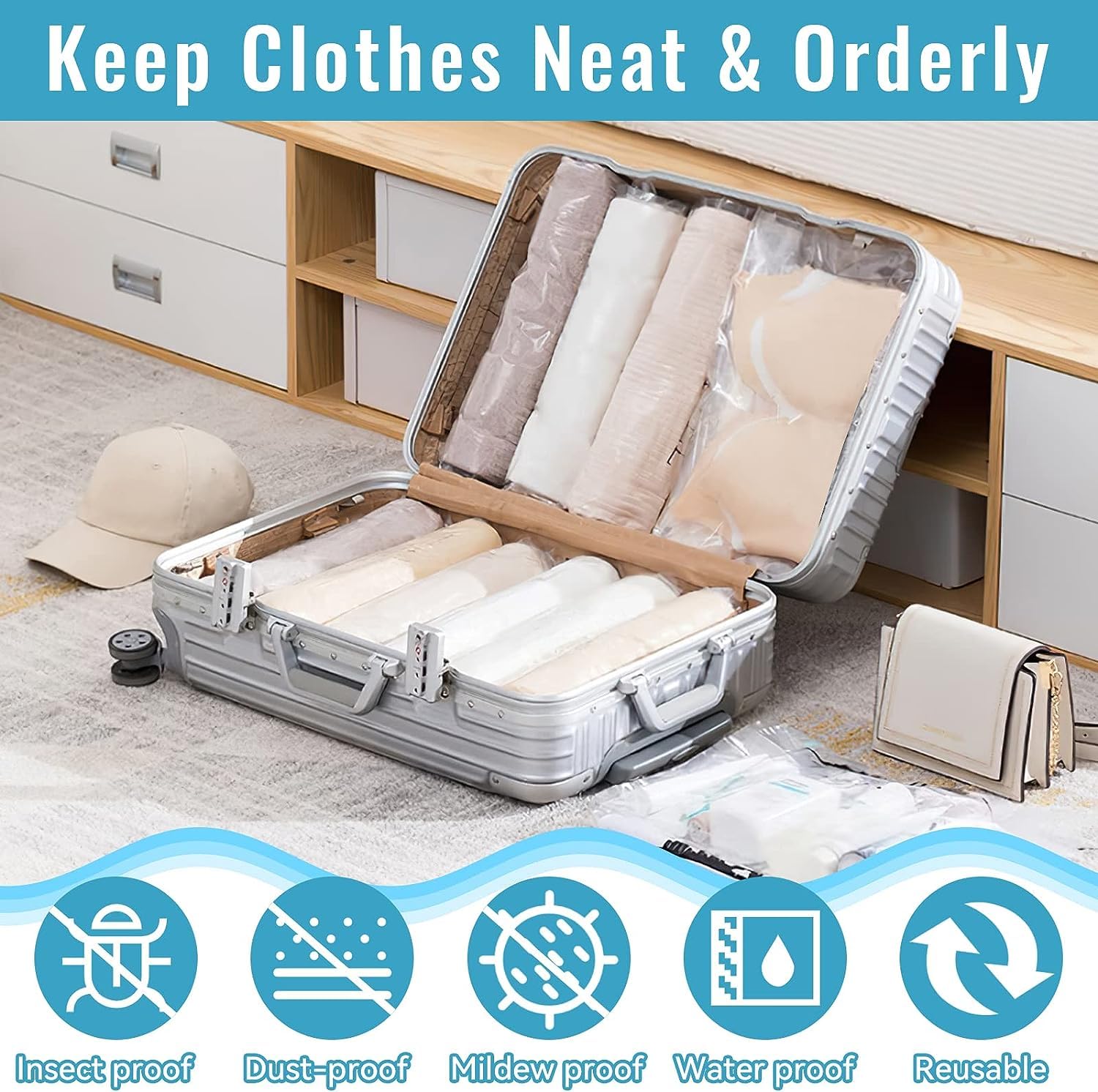 Ahorrar Espacio Bolsas Vacio Maleta Bolsas Ropa Vacio 10 Bolsas Al