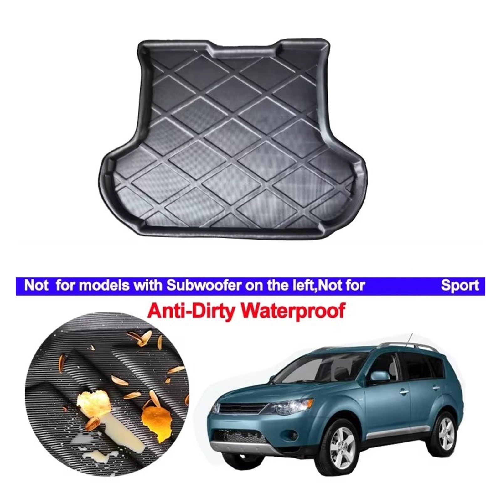 Mata do bagażnika samochodowego do Mitsubishi Outlander 2. generacji - taca