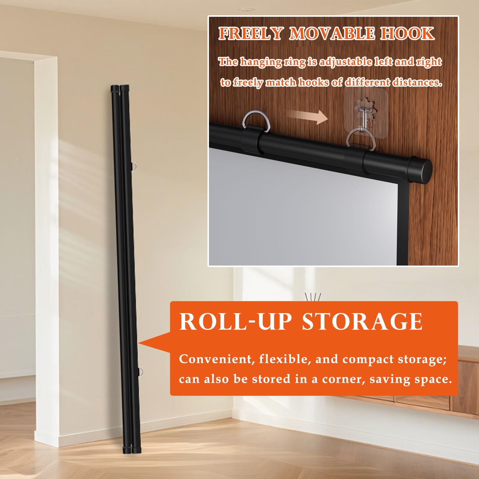 Telo Proiettore Home Theater, Schermi Portatili Antirughe Interni Esterni