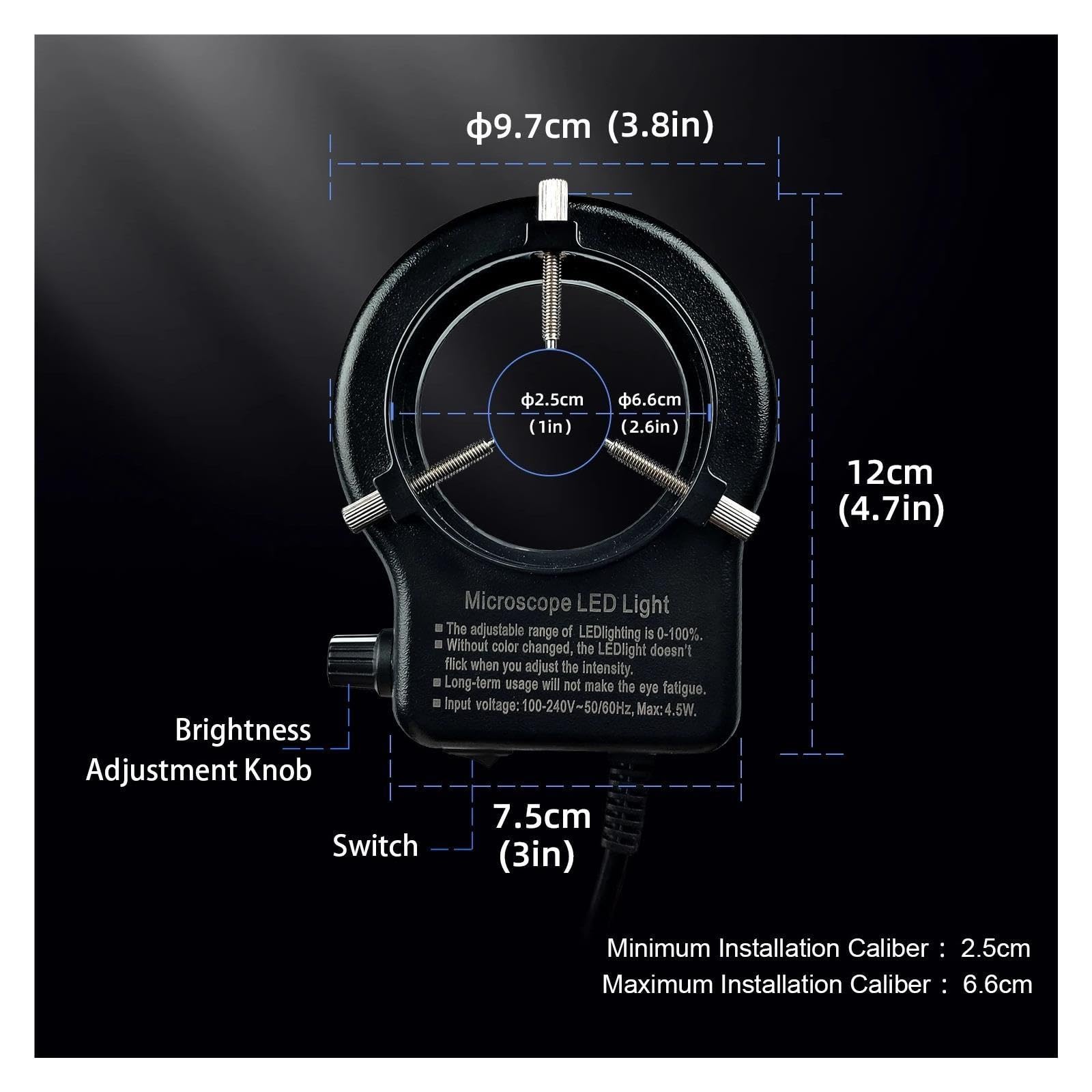 Lámpara iluminadora de Anillo de luz LED for microscopio 56 Flexible