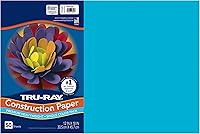 Vista 1 de Tru-Ray® Papel de construcción, 12.0 in x 18.0 in, 50% reciclado, azul atómico, paquete de 50