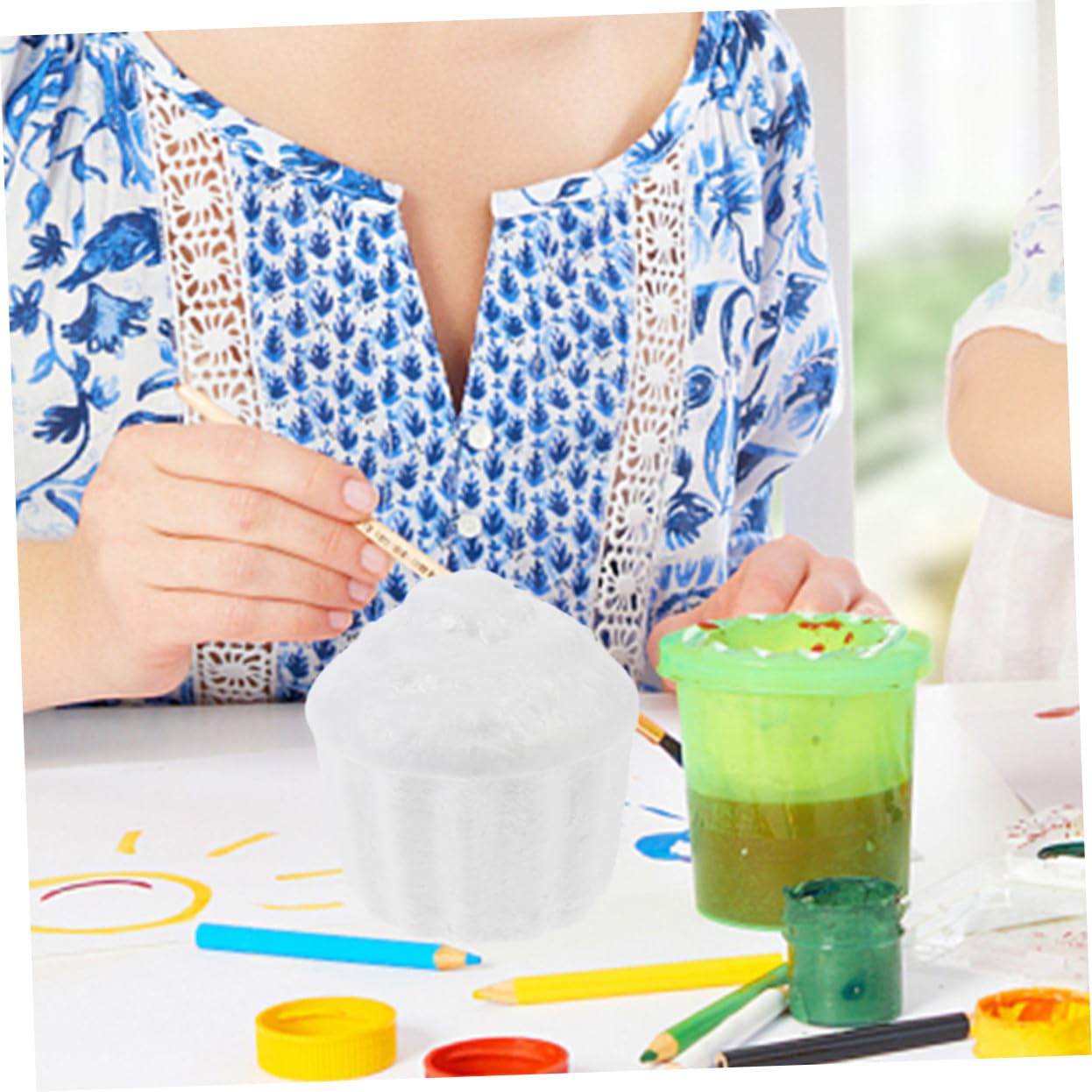 Hemobllo Modèles de Gâteau en Mousse Blancs pour Décoration Créative 5 Pièces Accessoires pour Travaux Manuels et Pâtisserie DIY la Main