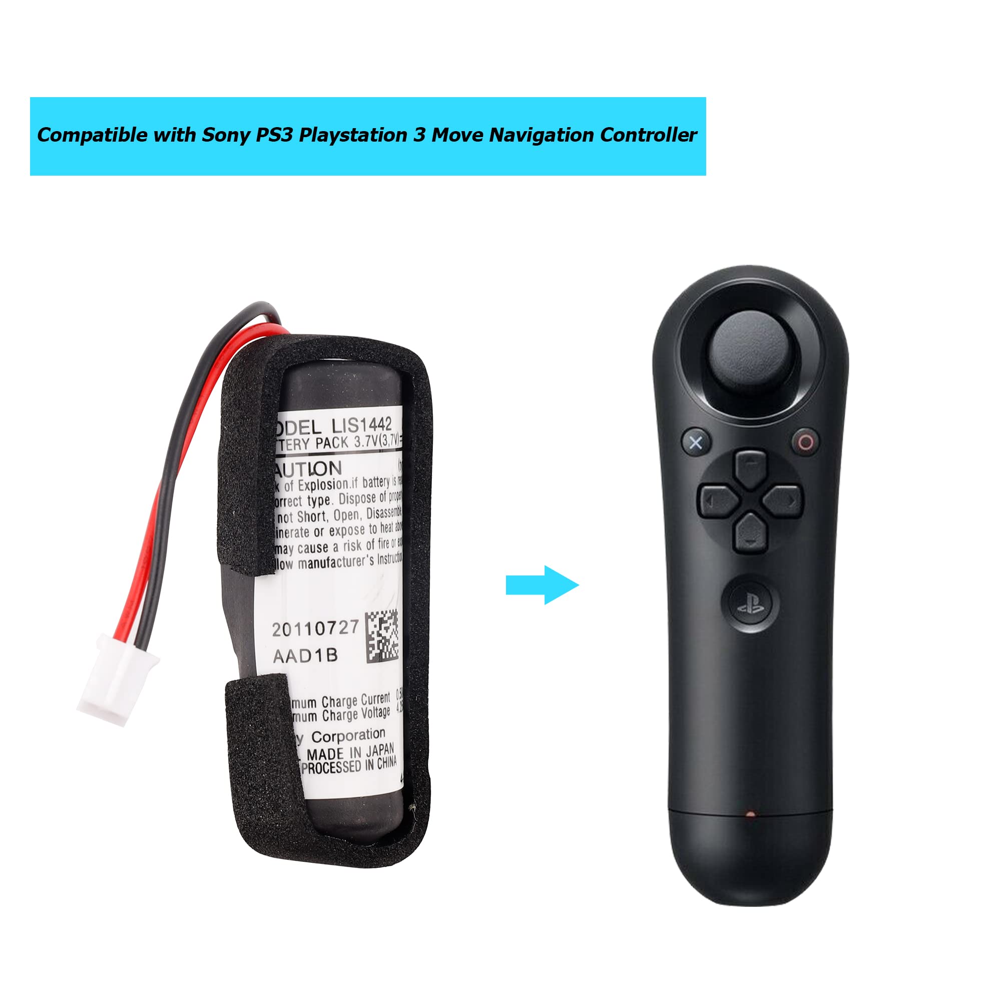 LIS1442 - Batteria compatibile con Sony PS3 Playstation 3 Move Navigation Controller con Toolkit.