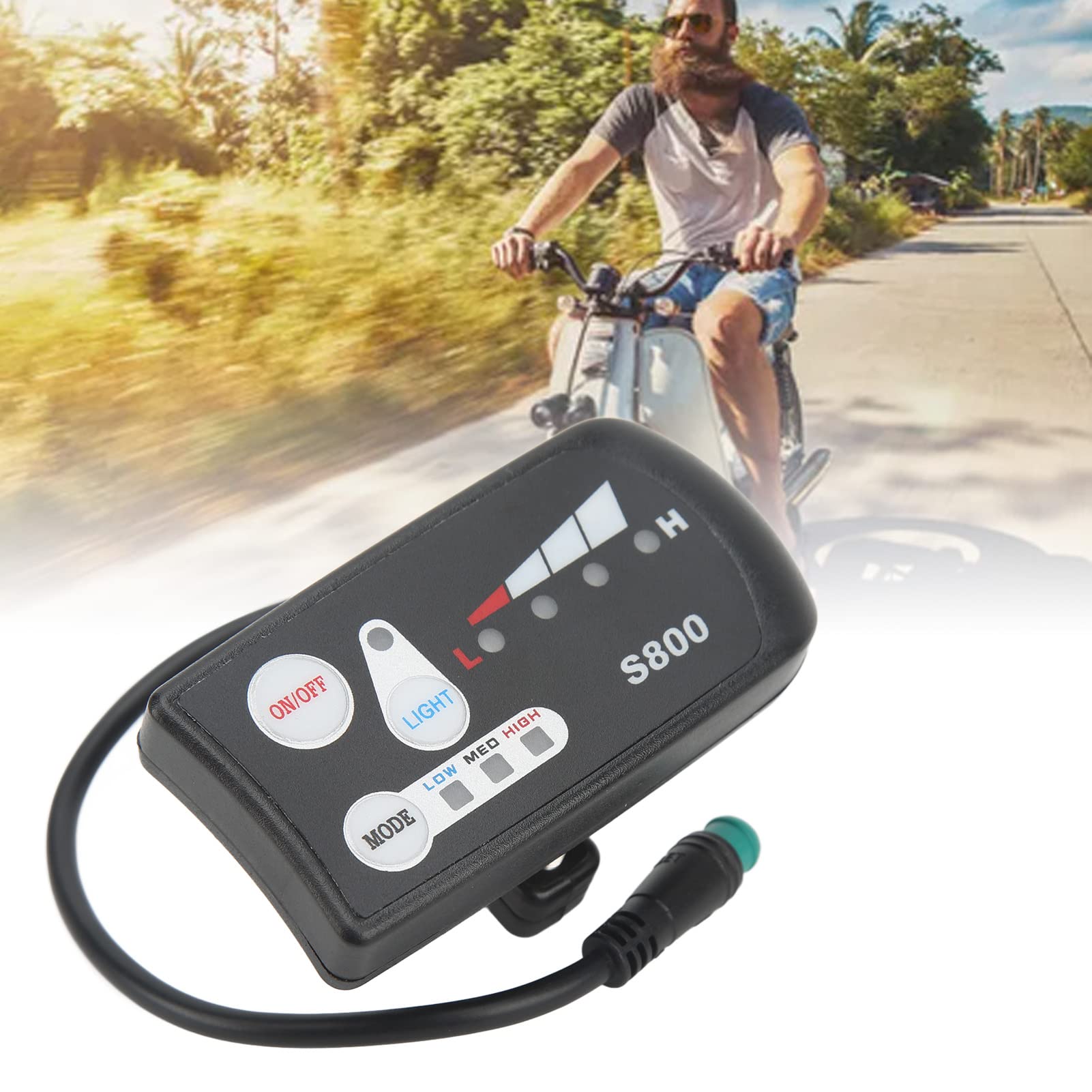 Affichage LED S800 Pour Vélo Électrique Et Scooter – Compteur 36V/48V, Étanche, Montage Sur Guidon 22,2 Mm – Matériau ABS Résistant