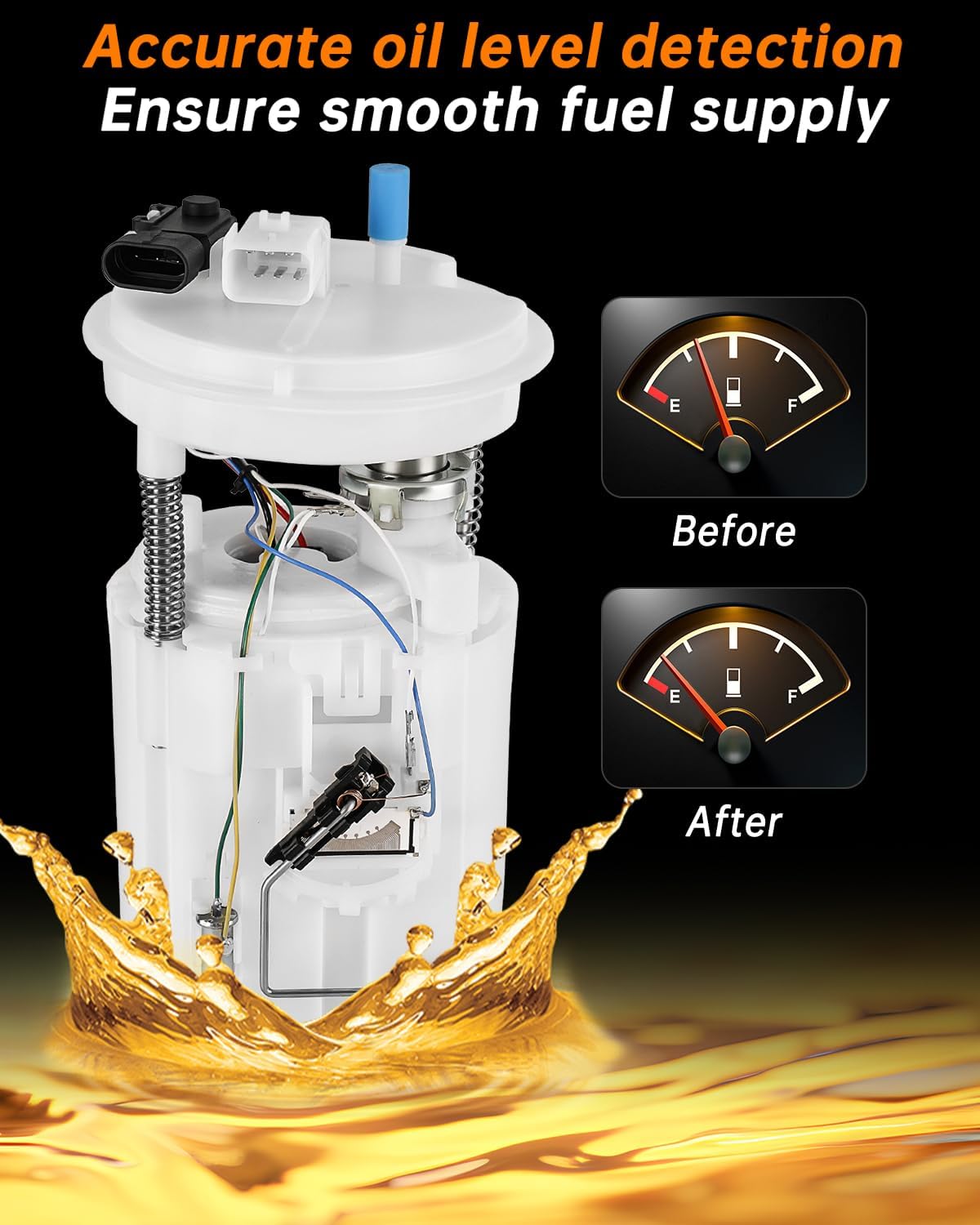 OKLPF Electric Fuel Pump Module Assembly Compatible With 2009 2010 2011 Chevy Aveo Aveo5 L4 1.6L,2009 20110 Pontiac G3,2009 G3 Wave L4 1.6L,Replace E4003M SP6667M