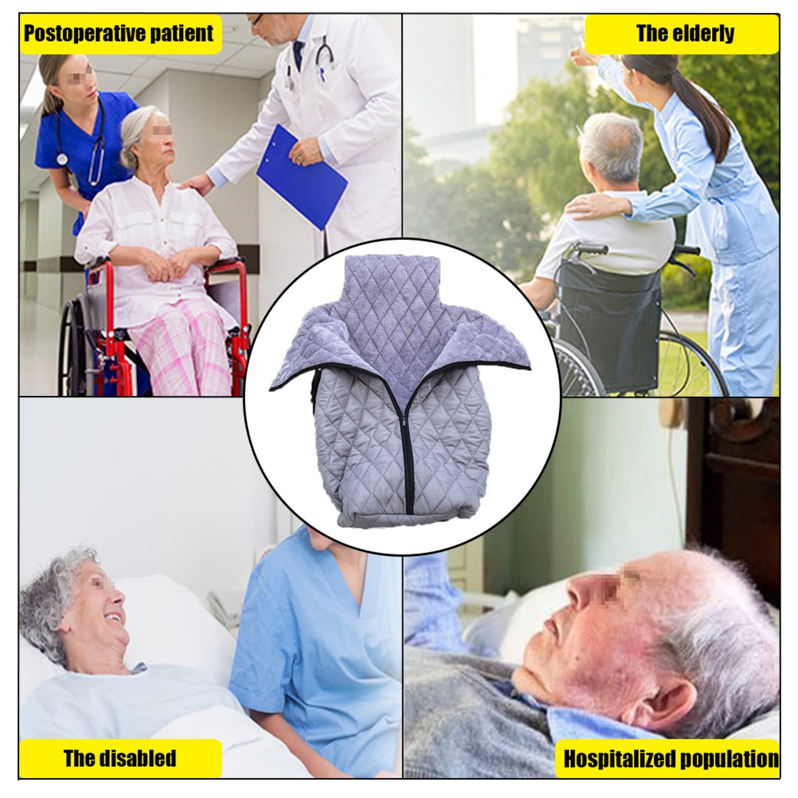 Manta para Silla De Ruedas para Adultos, Manta Ligera para Silla De Ruedas a Prueba De Viento, Saco para Silla De Ruedas para Adultos, Funda Cómoda para Silla De Ruedas para Adultos,Grey