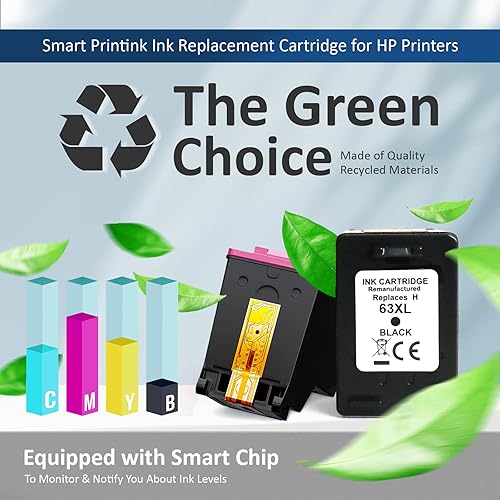 Miniatura 5 de Cartuchos de tinta remanufacturados de repuesto para HP Ink 63 63XL compatibles con impresoras OfficeJet 3830 4650 4655 5255 5258 5200 Envy 4510