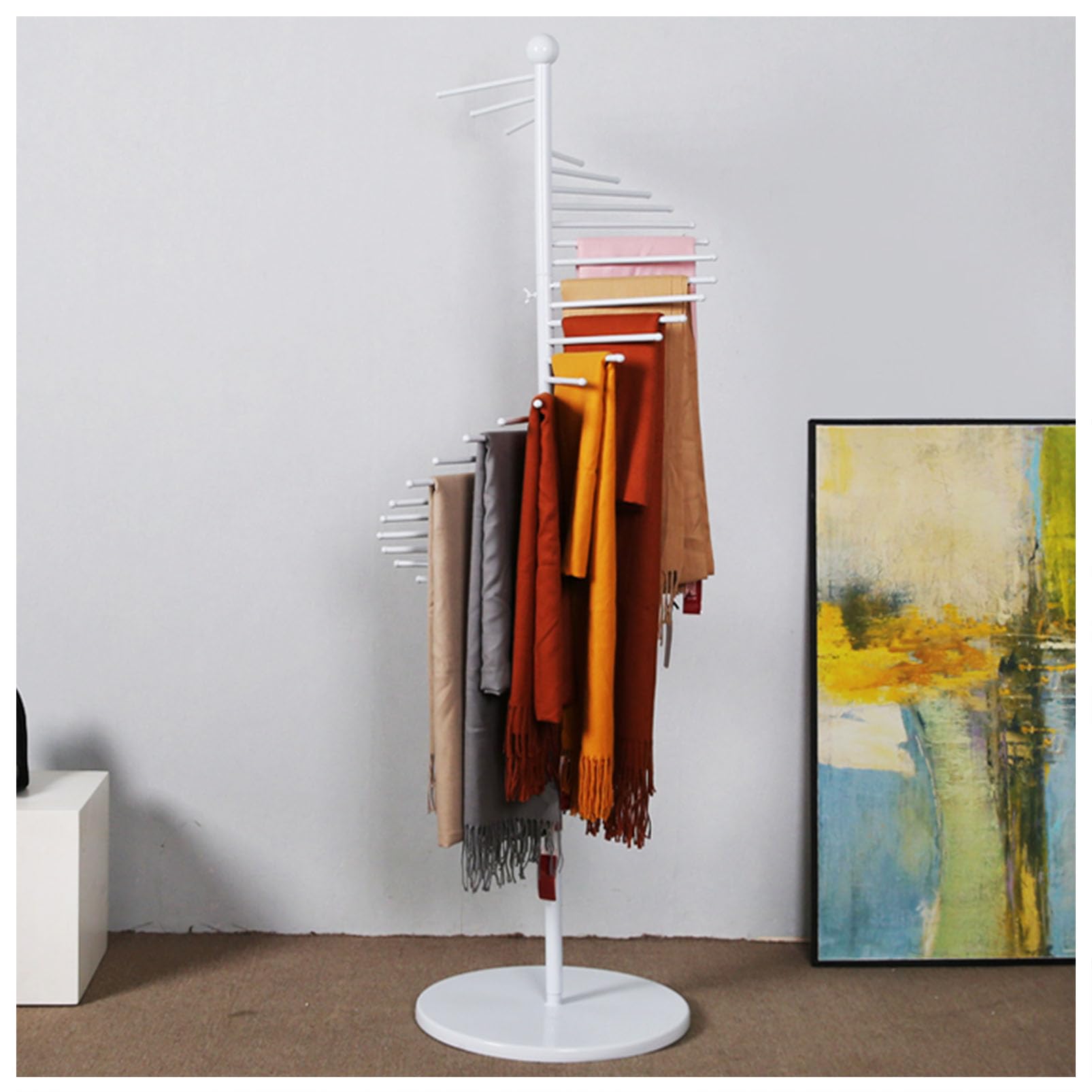 Présentoir à écharpes Sur Pied - Organiseur Pivotant Pour Une