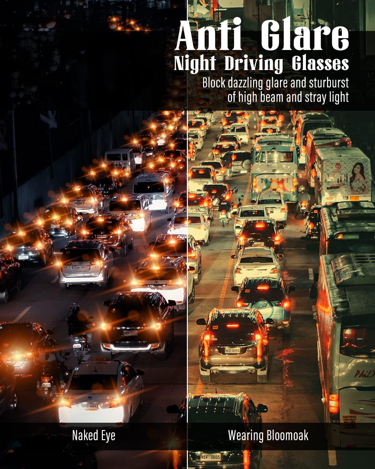 Night Vision Driving Glasses Polarized Anti-Glare UV400 Ultra Light