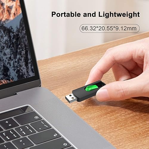 Miniatura 30 de Aiibe Paquete de 10 unidades flash USB 3.0 de 32 GB, almacenamiento USB de 32 GB, multicolor (rojo, verde, cian, amarillo, morado)